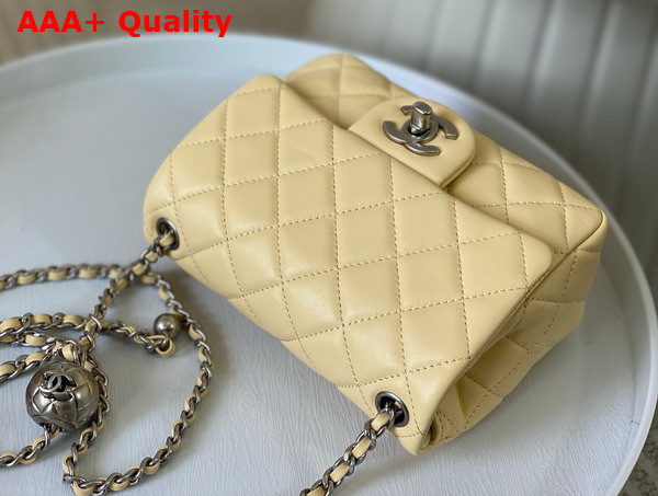 Chanel Mini Flap Bag in Beige Lambskin AS1786 Replica