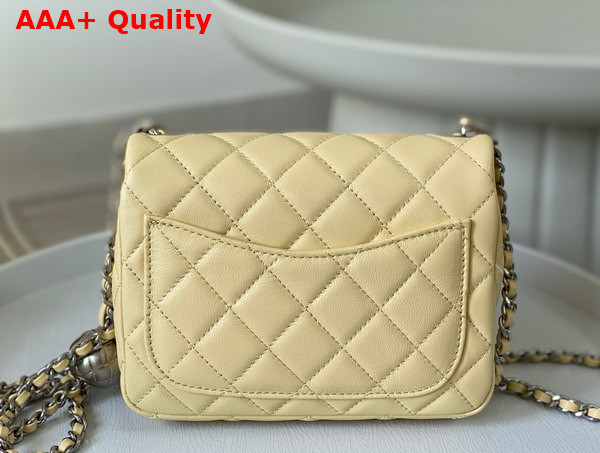 Chanel Mini Flap Bag in Beige Lambskin AS1786 Replica