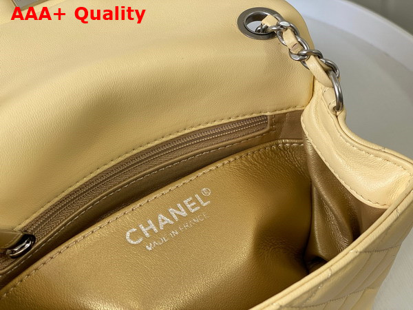 Chanel Mini Flap Bag in Beige Lambskin AS1786 Replica