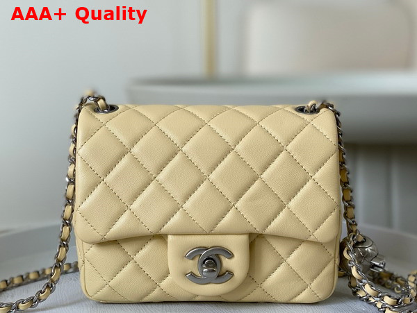 Chanel Mini Flap Bag in Beige Lambskin AS1786 Replica