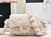 Chanel Mini Flap Bag in Beige Shearling Lambskin Replica