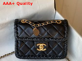 Chanel Mini Flap Bag in Black Braided Lambskin Replica