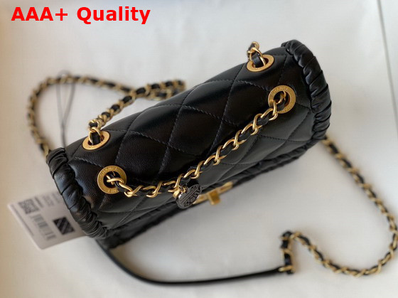 Chanel Mini Flap Bag in Black Braided Lambskin Replica