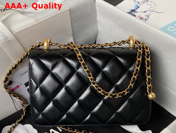 Chanel Mini Flap Bag in Black Calfskin AS2615 Replica