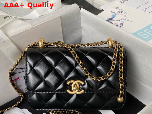 Chanel Mini Flap Bag in Black Calfskin AS2615 Replica