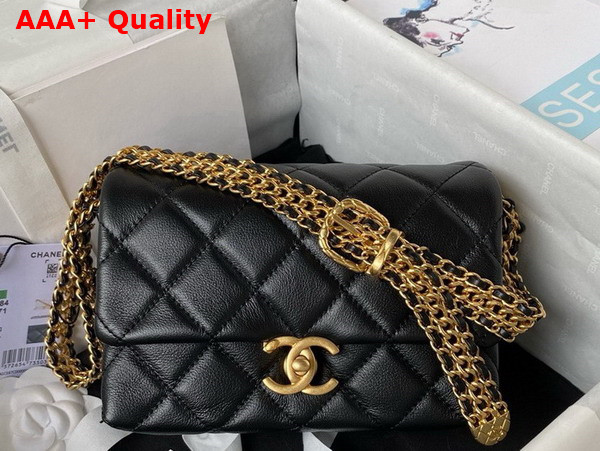 Chanel Mini Flap Bag in Black Calfskin AS3984 Replica