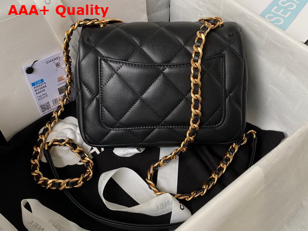 Chanel Mini Flap Bag in Black Calfskin and Gold Metal AS4274 Replica