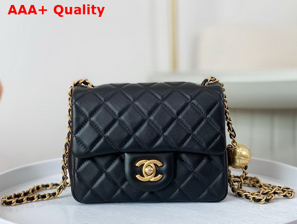 Chanel Mini Flap Bag in Black Lambskin AS1786 Replica