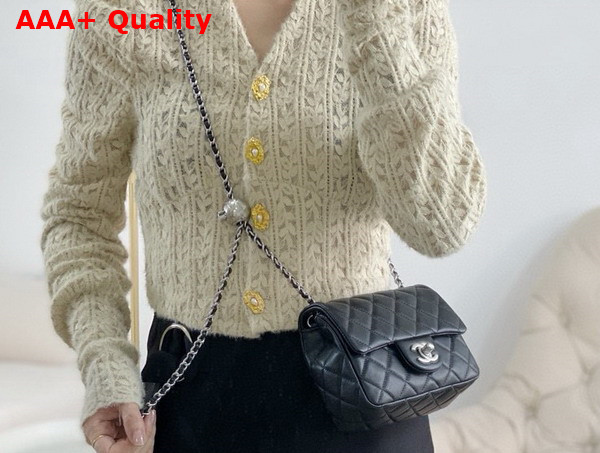 Chanel Mini Flap Bag in Black Lambskin AS1786 Replica