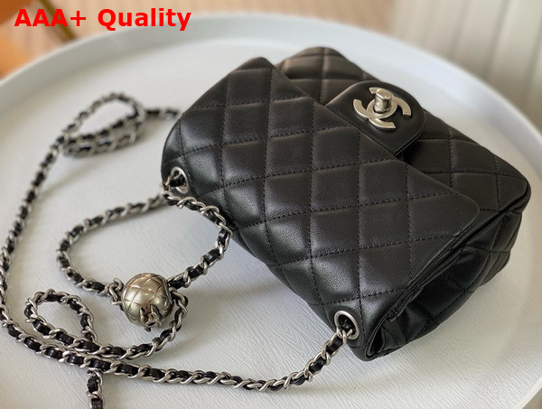 Chanel Mini Flap Bag in Black Lambskin AS1786 Replica