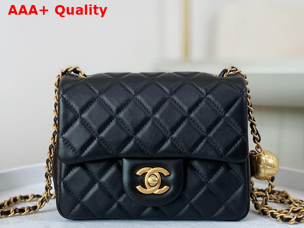 Chanel Mini Flap Bag in Black Lambskin AS1786 Replica