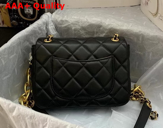 Chanel Mini Flap Bag in Black Lambskin with Gold Tone Metal Replica