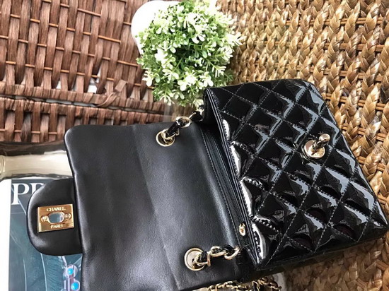 Chanel Mini Flap Bag in Black Patent Leather