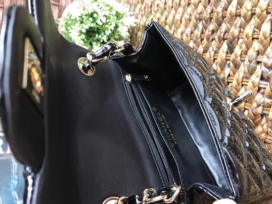 Chanel Mini Flap Bag in Black Patent Leather