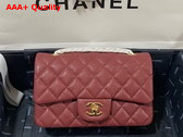 Chanel Mini Flap Bag in Burgundy Grained Calfskin Gold Tone Metal AS3757 Replica