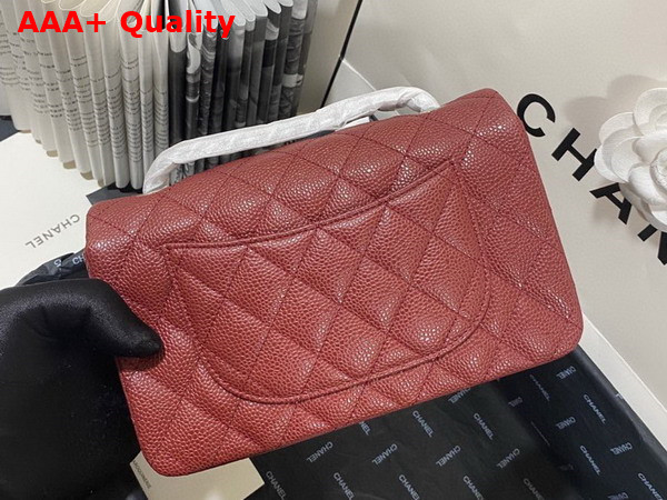 Chanel Mini Flap Bag in Burgundy Grained Calfskin Gold Tone Metal AS3757 Replica