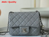 Chanel Mini Flap Bag in Grey Lambskin AS1786 Replica