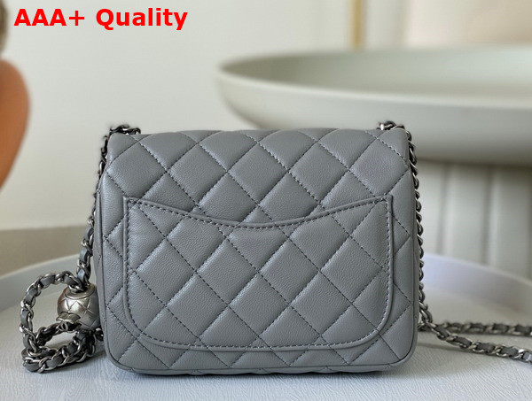 Chanel Mini Flap Bag in Grey Lambskin AS1786 Replica