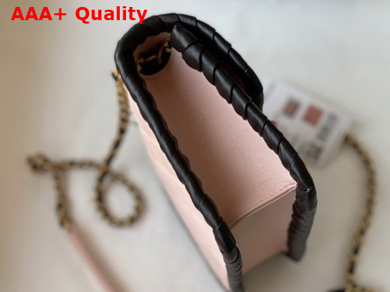 Chanel Mini Flap Bag in Pink Braided Lambskin Replica