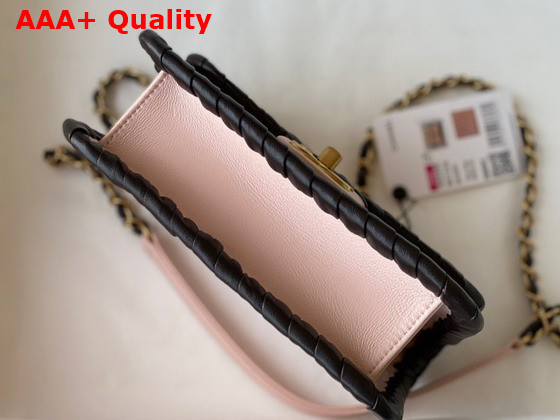 Chanel Mini Flap Bag in Pink Braided Lambskin Replica