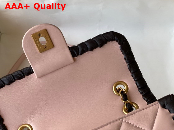 Chanel Mini Flap Bag in Pink Braided Lambskin Replica