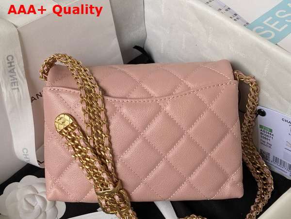 Chanel Mini Flap Bag in Pink Calfskin AS3984 Replica