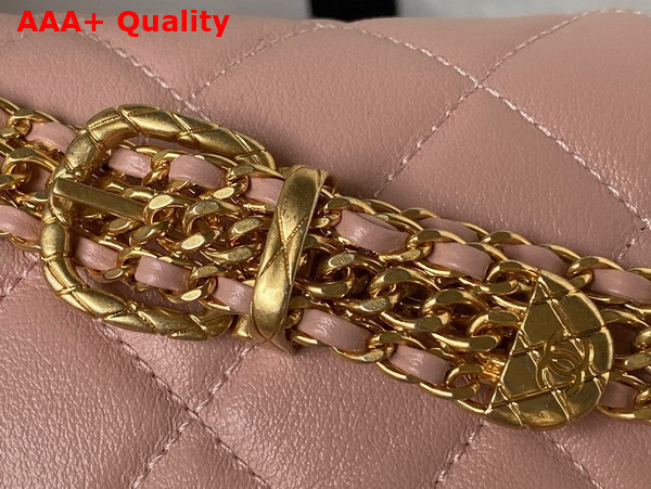 Chanel Mini Flap Bag in Pink Calfskin AS3984 Replica