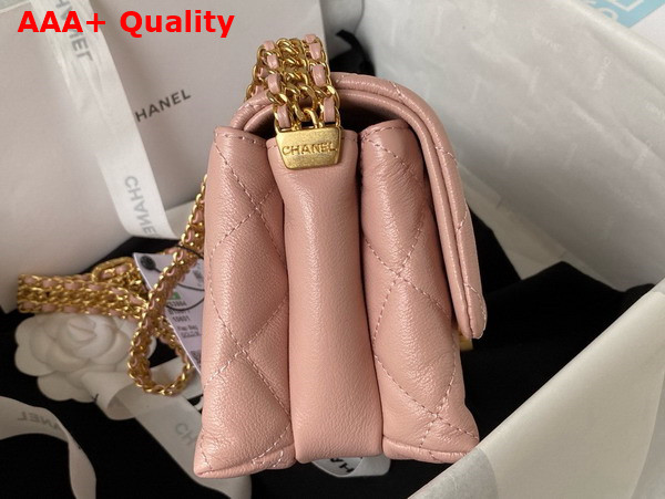 Chanel Mini Flap Bag in Pink Calfskin AS3984 Replica