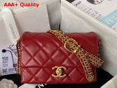 Chanel Mini Flap Bag in Red Calfskin AS3984 Replica