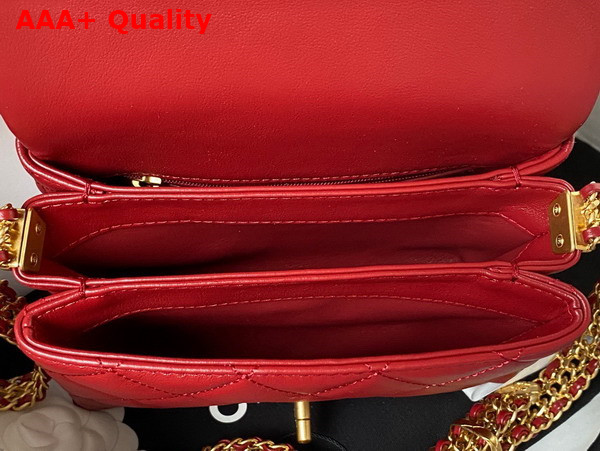 Chanel Mini Flap Bag in Red Calfskin AS3984 Replica