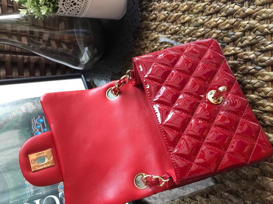 Chanel Mini Flap Bag in Red Patent Leather