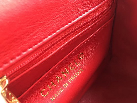 Chanel Mini Flap Bag in Red Patent Leather