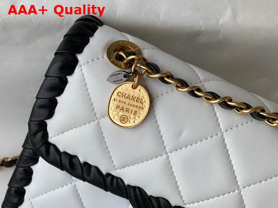 Chanel Mini Flap Bag in White Braided Lambskin Replica