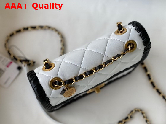 Chanel Mini Flap Bag in White Braided Lambskin Replica