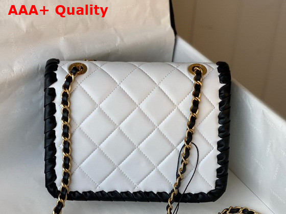 Chanel Mini Flap Bag in White Braided Lambskin Replica