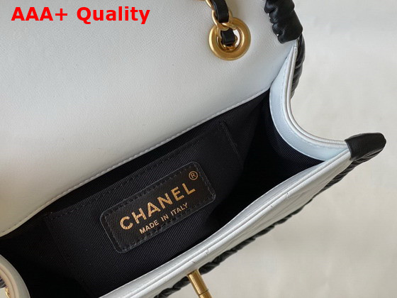 Chanel Mini Flap Bag in White Braided Lambskin Replica