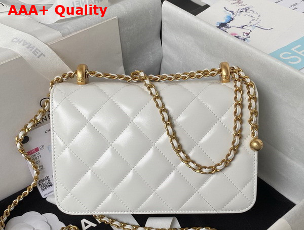 Chanel Mini Flap Bag in White Calfskin AS2615 Replica