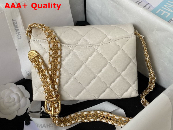 Chanel Mini Flap Bag in White Calfskin AS3984 Replica