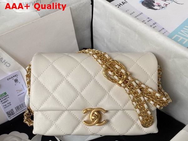 Chanel Mini Flap Bag in White Calfskin AS3984 Replica