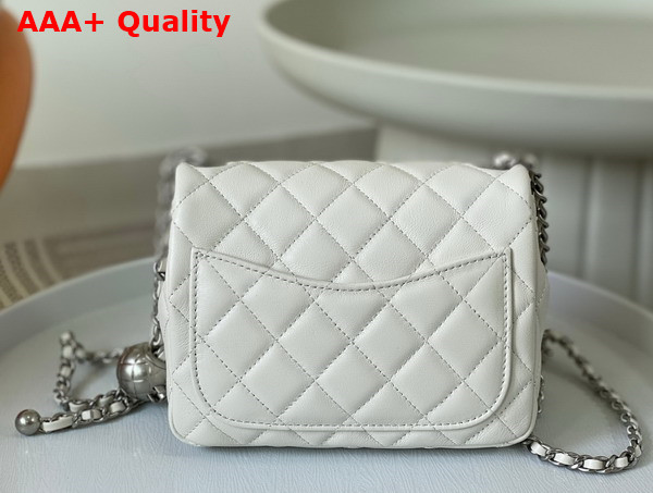 Chanel Mini Flap Bag in White Lambskin AS1786 Replica