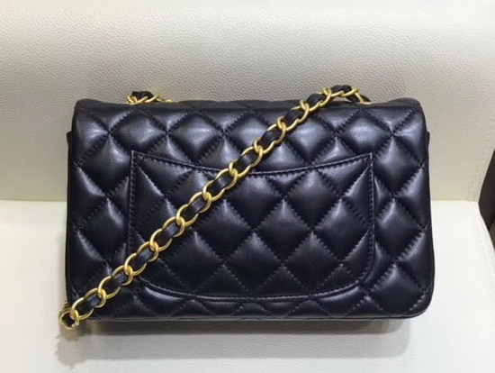 Chanel Mini Flap Bag with Studded Metal Flowers Black Lambskin