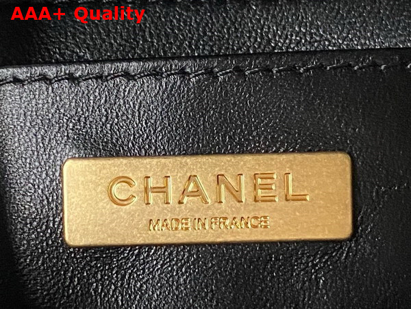 Chanel Mini Flap Bag with Top Handle Black Lambskin Gold Tone Metal AS4035 Replica