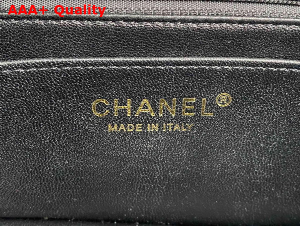 Chanel Mini Flap Bag with Top Handle Lambskin Gold Tone Metal Black Ref AS2431 Replica