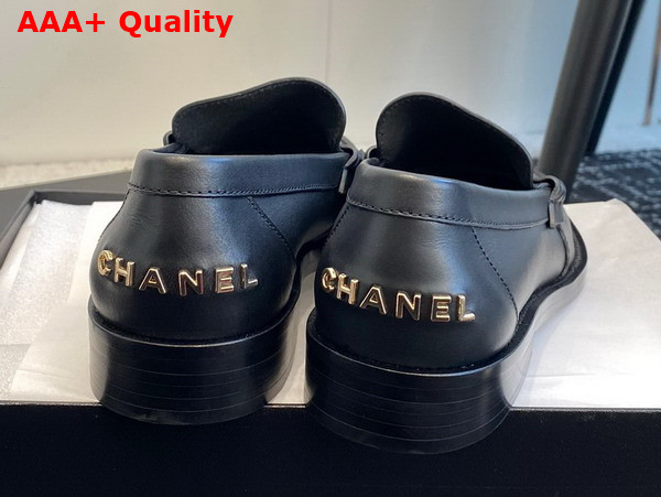 Chanel Moccasins Black Calfskin Replica