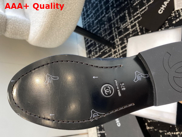 Chanel Moccasins Black Calfskin Replica