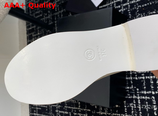 Chanel Moccasins White Calfskin G46072 Replica