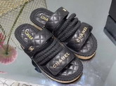 Chanel Mules Black Cord and Lambskin G34603