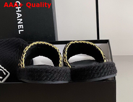 Chanel Mules Braided Knit Black Ref G38189 Replica