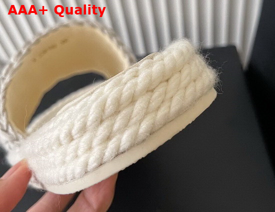 Chanel Mules Braided Knit White Ref G38189 Replica