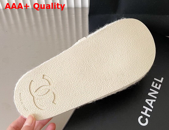 Chanel Mules Braided Knit White Ref G38189 Replica